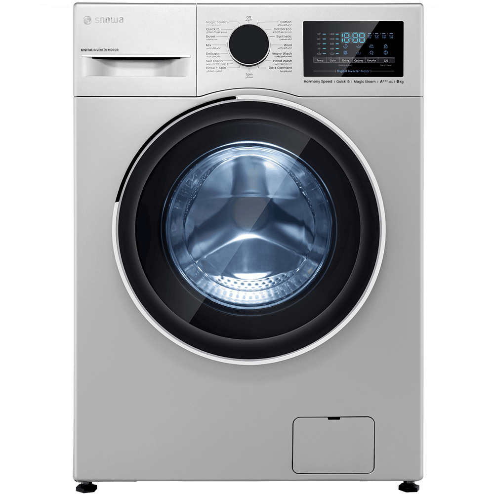 ماشین لباسشویی 8 کیلوگرم اتوماتیک اسنوا مدل SWM-B80S