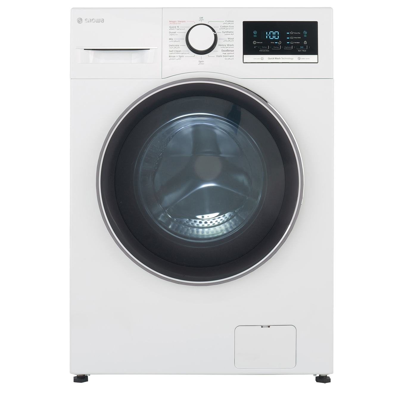 ماشین لباسشویی 8 کیلوگرم اتوماتیک اسنوا مدل SWM-A81W