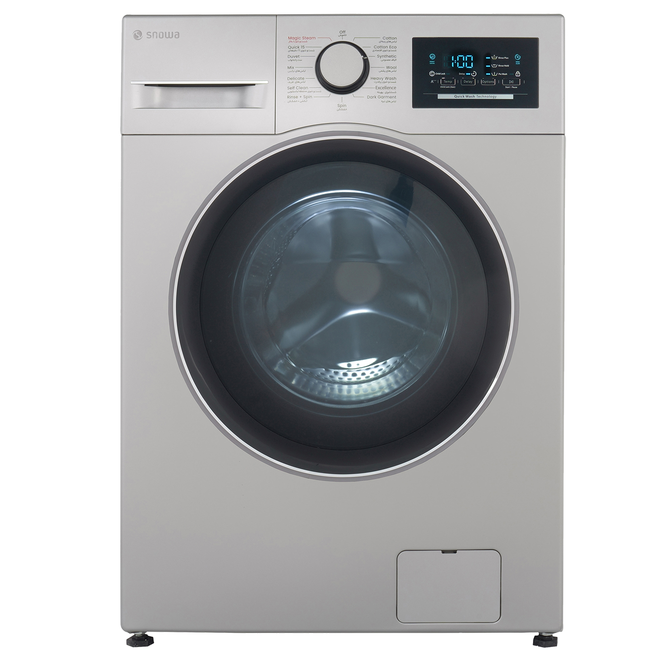 ماشین لباسشویی 8 کیلوگرم اتوماتیک اسنوا مدل SWM-A81S