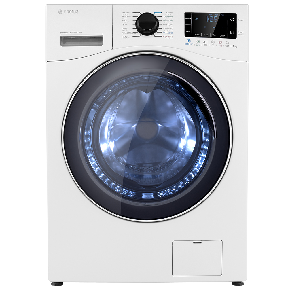 ماشین لباسشویی درب از جلو اسنوا مدل SWM-E92S ظرفیت 9 کیلوگرم